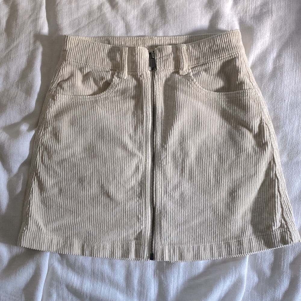 American Eagle Corduroy Zip Mini Skirt